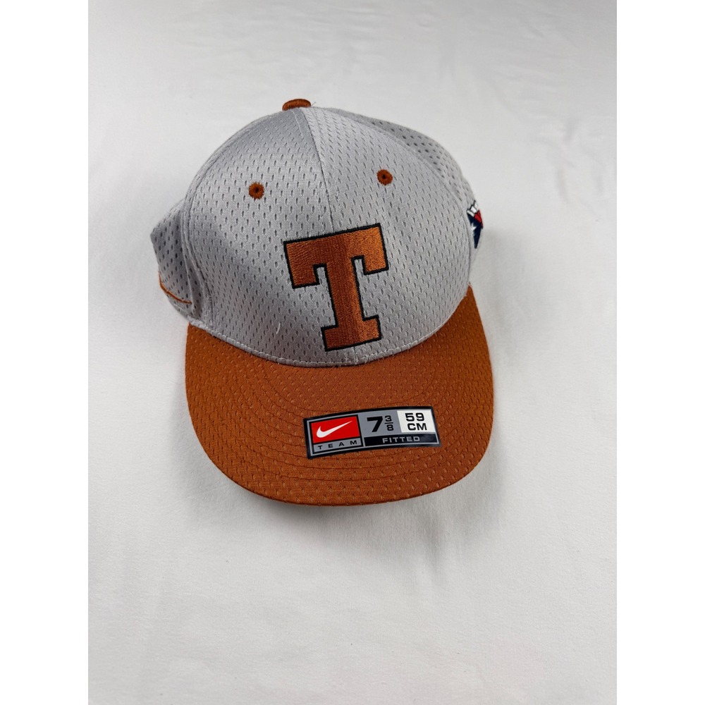 Nike Team University of Texas Longhorns Fitted Hat Grey Orange 7 3/8 59cm Cap